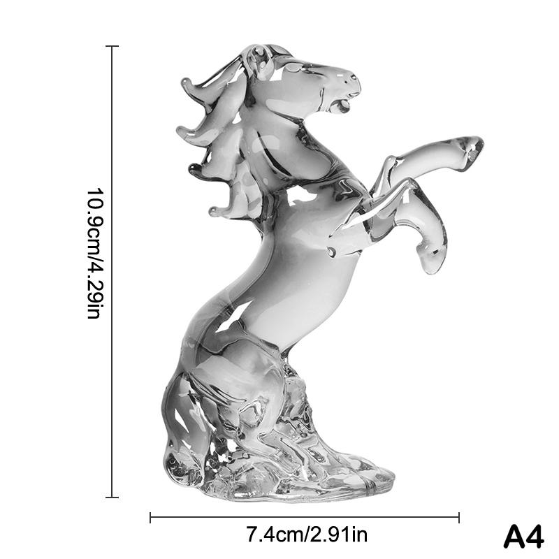 Crystal Horse Figurine 2026 Zodiac Horse Statue Home Desktop Bookshelf Office Ornament Horse Decor Feng Shui Bring Fortune
