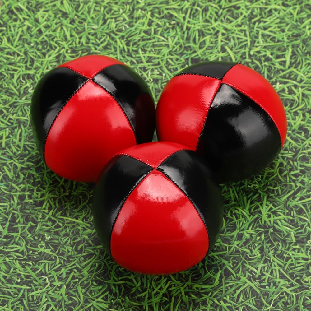 3PCS 6.3CM PU Leather Juggling Ball Portable Juggling Balls Set Toy Ball Juggling Balls Beginners