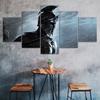 Warrior Soldier Canvas 5 Piece Five Panel Wall Print Modern Art Poster Picture Home Decor Gift For Him For Her