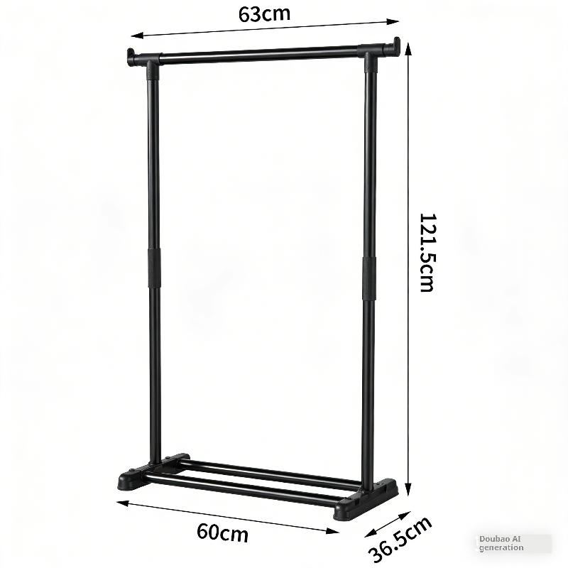 

[HGS]Bedroom Clothes Drying Rack Household Living Room Clothes Storage Rack Wear-Resistant Single Bar Clothes Rack[HGS] one size
