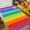 Rainbow Stripes Living Room Nonslip Area Rug Soft Carpet For Bedroom Game Playroom Sofa Office Home Decor Doormat Christmas Gift C926589