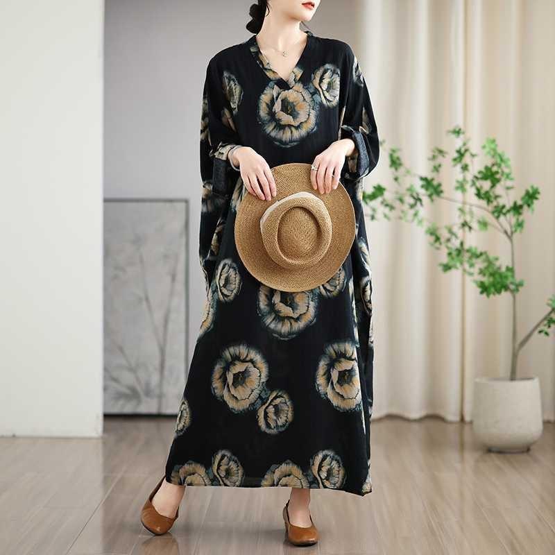 Vacation Style Travel V-Neck Vintage Dresses
