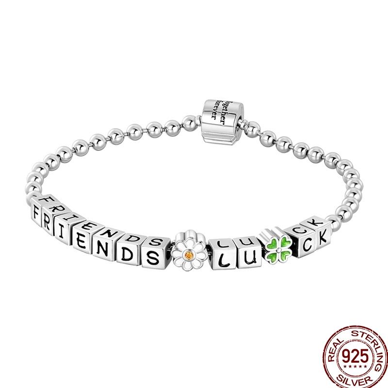 925 Sterling Silver 17-20CM Original Bracelets Heart Moon Sun Clasp Bead Charm Bracelet Fit DIY Charms Beads for Women Jewelrys