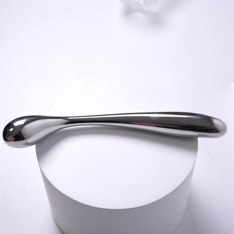 Heavy stainless steel double fake dildo G Spot wand anal beads butt plug metal prostate massager vaginal female sex toy women