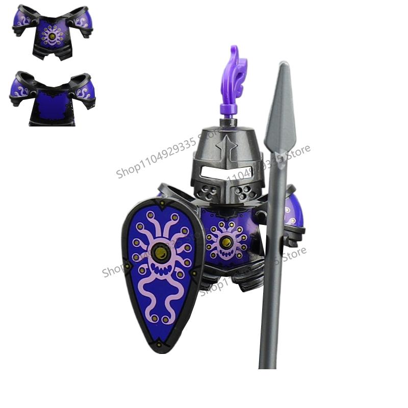 Medieval Military Soldiers Figures MOC Building Blocks Castle Black Eagle Wolf Octopus Griffin Ancient Knight Waffen Bricks Toys
