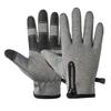Men Women Sports Fitness Non-slip Cycling Gloves Winter Plus Plush Thick Warm Touch Screen Motorcycle Zipper Ski Glove