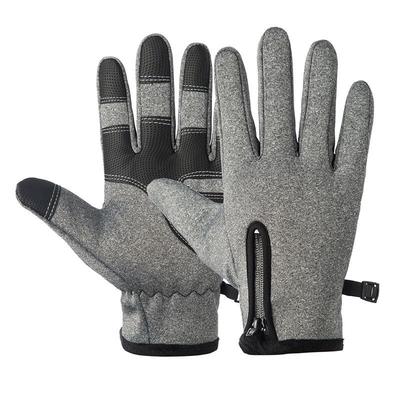 Herren Damen Sport Fitness Rutschfeste Fahrradhandschuhe Winter Plus Plüsch Dick Warm Touchscreen Motorrad Reißverschluss Skihandschuh