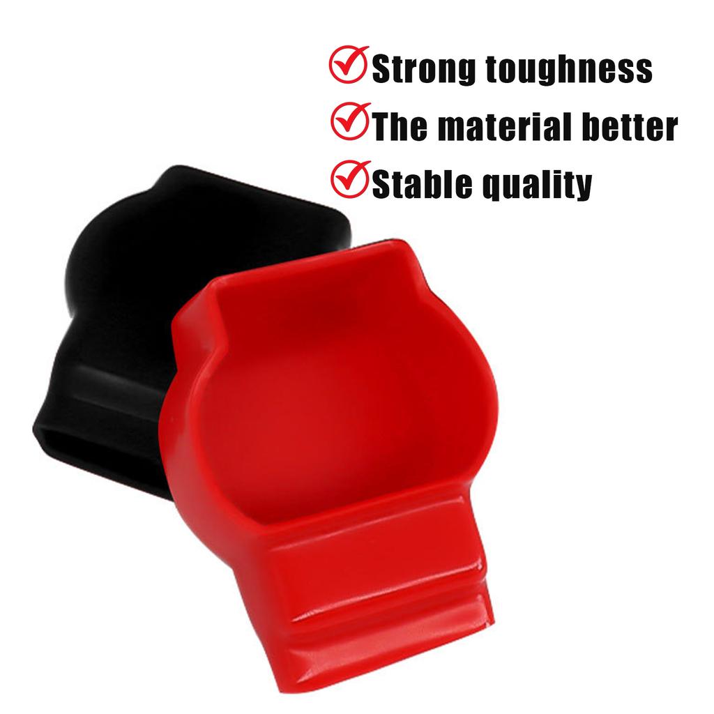 2 Stück Batteriepolabdeckungen Positiv Negativ Top Post Kappe Schutz für Auto Motorrad LKW Batteriekabelverbinderkappe