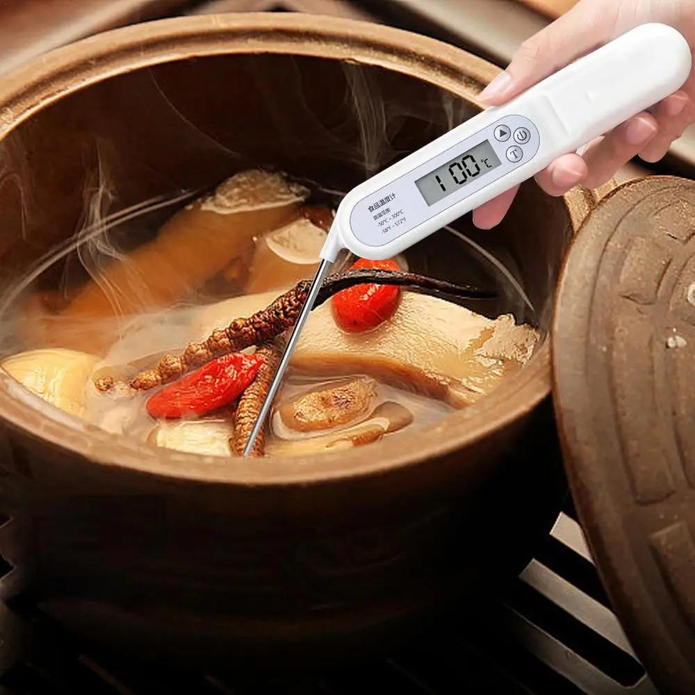 High Accuracy Digital  Food Thermometer Foldable Barbecue Thermometer  Baking