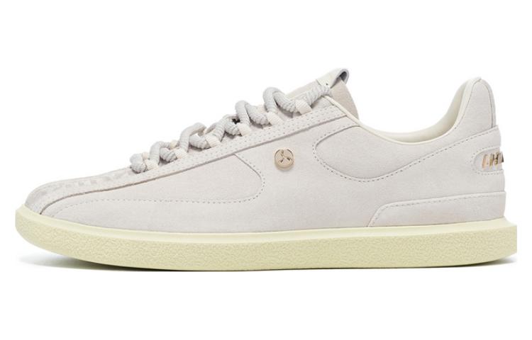 LI NING 1990 Cloud Nichang Slip Resistant Abrasion Resistant Low top Skateboard Shoes Women s Bone White ALHT090-2 36