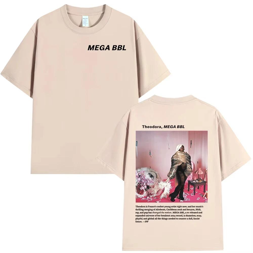 

Summer Hip Hop Unisex Short Sleeve Shirt Rapper Theodora Mega Bbl Album Graphics Cotton Music Tshirt Fan Gifts 3XL