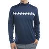 FootJoy Houndstooth Print Long Sleeve Thermo Mock Neck Shirt FJ-F22-S10 Men's FOOTJOY 2022 Fall/Winter Model, Official Japanese Product, Size XL, Navy