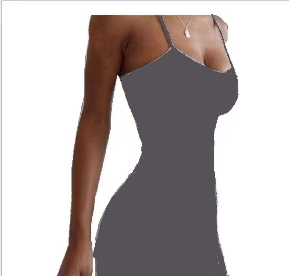 Frühlings- und Sommer-Enges Kleid für Damen, Nachtclub-Hüftkleid, Sexy Trägerkleid, Strandkleid für Draußen.