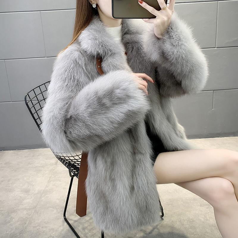 Faux Fur Winter Fashion Loose  Jacket for Women Warm Comfortable Coat