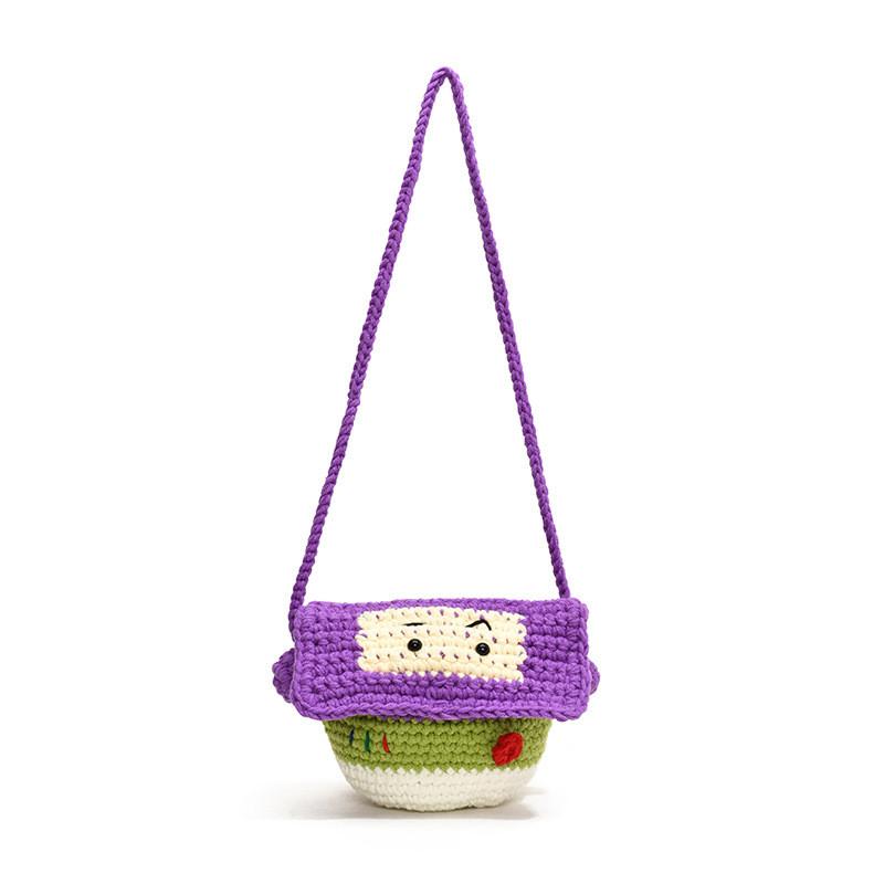 Bolsa de Crochê Alienígena de Desenho Animado Fofa e Leve Feita à Mão Perfeita Para Crianças