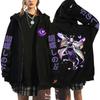 Hot Anime Kochou Shinobu Graphic Printing Zipper Hoodies Women Men Harajuku Casual Cosplay Zip Sweatshirts Fashion Long Sleeve