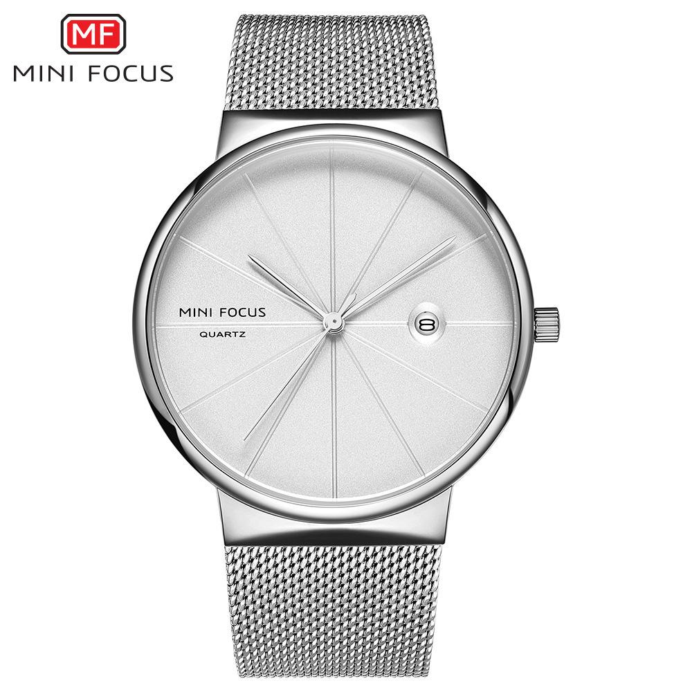 

Ultra-thin Watch Japanese Movement Calendar Waterproof Stainless Steel Mesh Strap