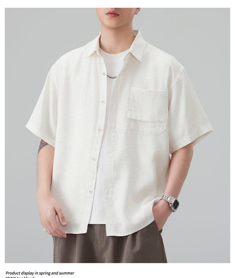 Men's 2026 Trendy Japanese Style Retro Loose Short Sleeve Polo Shirt