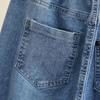 M-6XL Plus Große Größen Baggy-Jeans Damen Jeans mit hoher Taille Frau Mom Jeans Lose Denim Haremshose Elastische Taille Blau