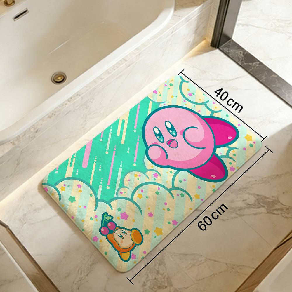 Pink Cute K-Kirbyes Floor Mat Cheaper Anti-slip Modern Living Room Balcony Printed Bedside Mats