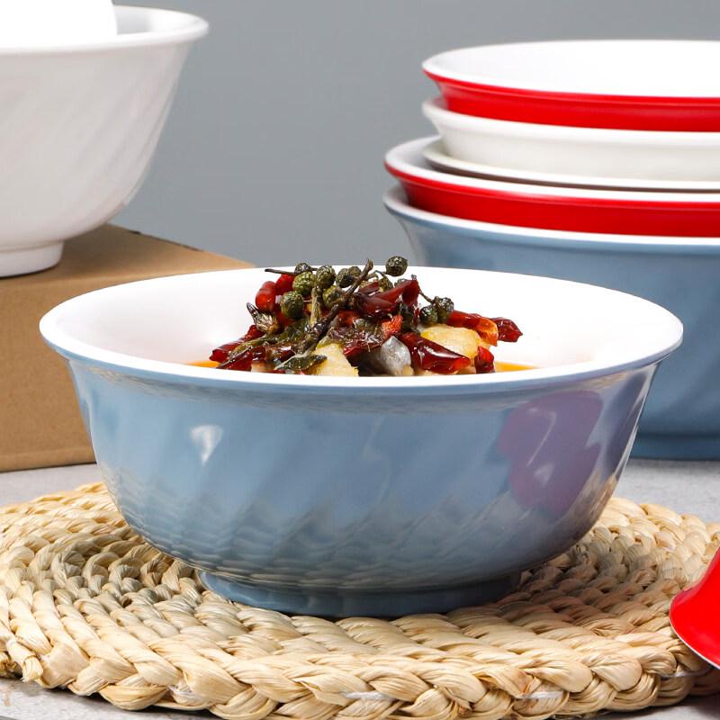Yipan Melamine Resin Deep Soup Bowls (Set of 5)