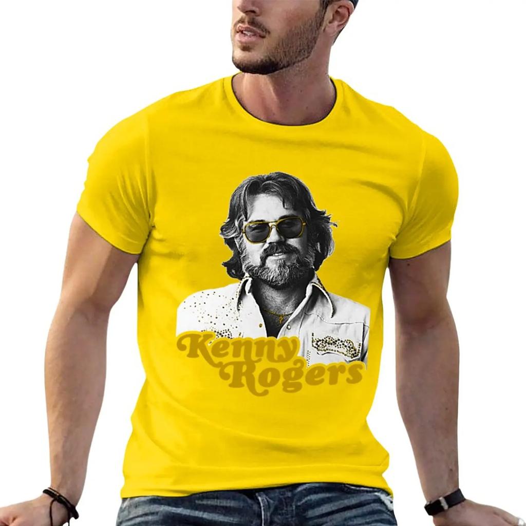 New Kenny Rogers The Golden Gambler Tribute TShirt Customs Design Your Own Vintage Graphic Tee Unisexs T Shirts