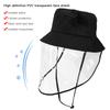 Baumwoll Outdoor Modischer Anti-Speichel-Hut mit durchsichtigem PVC-Gesichtsschutz zum Wandern Camping