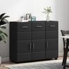 FLORIN Sideboard Black 88.5 x 30.5 x 73 cm Engineered Wood