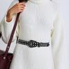 Popular Punk Styles Rivet Studded Belt PU Leather Waistband Adjustable and Great For Jeans Pants Various Occasion Outfit