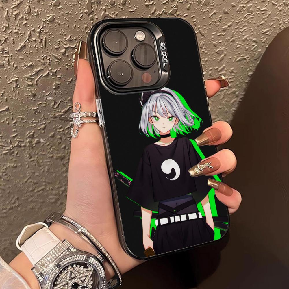 Anime Girl Mobile Phone Case for iPhone 17 16 15 14 13 12 11 X XR XS 8 7 Air Pro Max Plus Translucent Colorful Cover