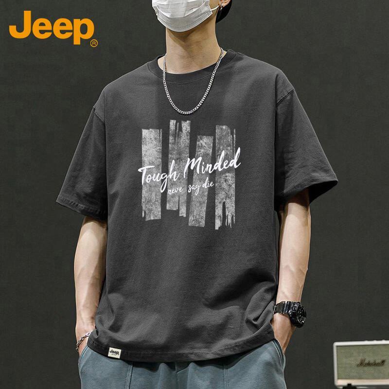 JEEP Men s Heavyweight Cotton Short Sleeve T-Shirt L