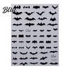 Halloween Nail Stickers Art Stickers 3D Embossed Skeleton Hand Pumpkin Bat Professional Salon Accessories Black Decals Self-Adhesive Manicure