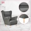 Zoja Scandinavian Wing Chair Family Meble Graphite Anthracite Dark