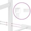 Metal Bed Frame with Headboard and Footboard White 150x200 cm