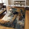 [Forest Elk Creative Print Rug] Creative Print Forest Elk Area Rug | Non-Slip Home Floor Mat for Office, Living Room, Kitchen,