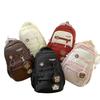 Schoolbag new schoolbag college students junior high school students girls lightweight simple ridge protection versatile large capacity backpack