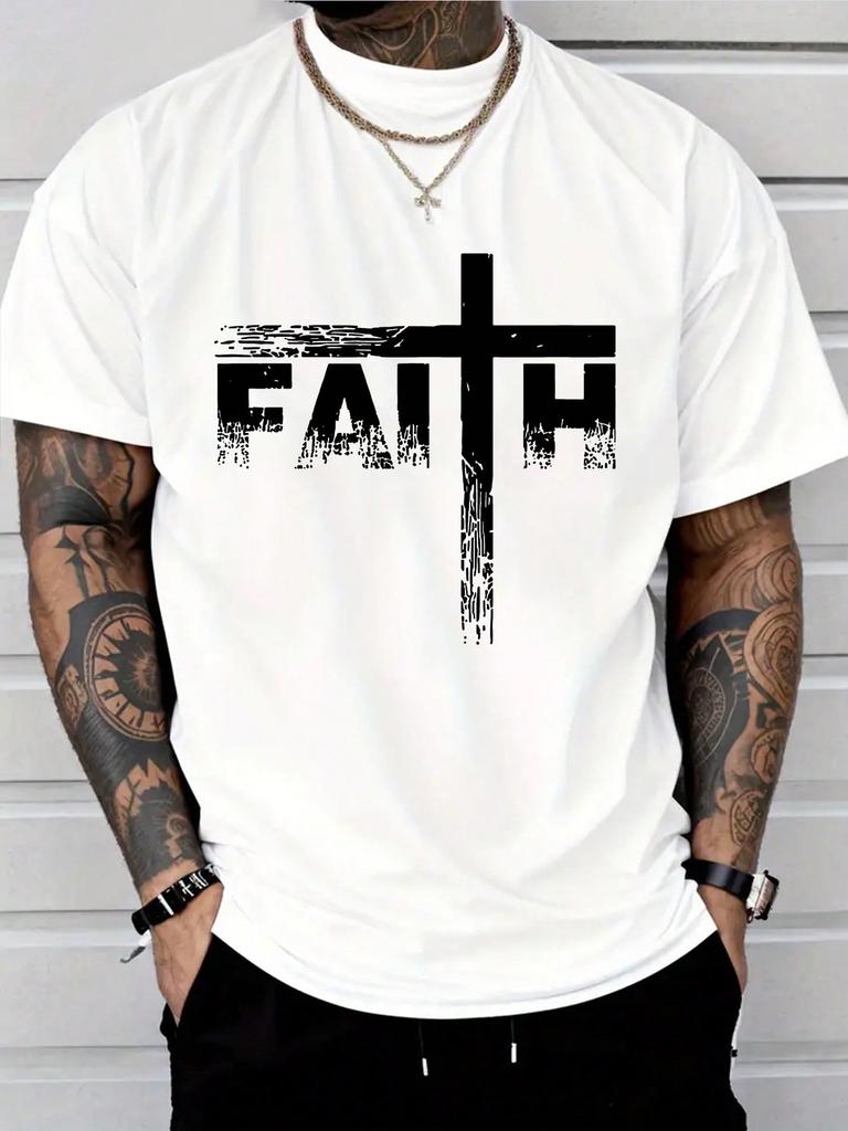PAYEAH Christian Shirts-Faith & Cross Christian T-Shirts -Faith T-Shirt 100% Heavy Cotton T Shirt