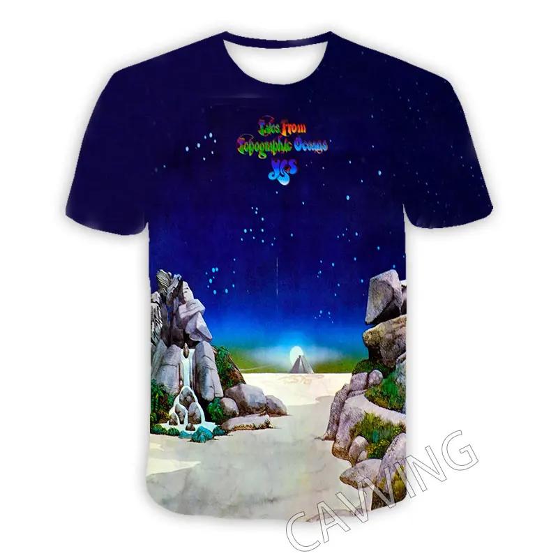 

YES Band 3D-друк Спортивна Дихаюча Швидкосохнуча Чоловіча Футболка Рок Хіп-Хоп Панк Хеві Метал Повсякденна Вулична Мода Коротка Рукава Верх 6XL