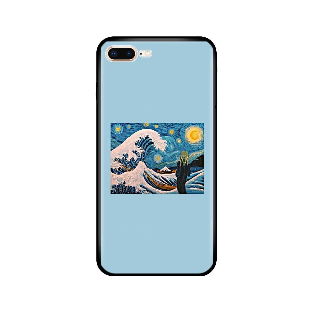 For Iphone 7 8 Case Silicon Soft Tpu Shell Cover For Apple iPhone 7 8 Plus Bag Funda Coque Etui Bumper Paiting Black Tpu Case