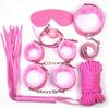 Hochwertiges Leder 7-teiliges Bondage-Set: Spaß-Fesseln für Paare