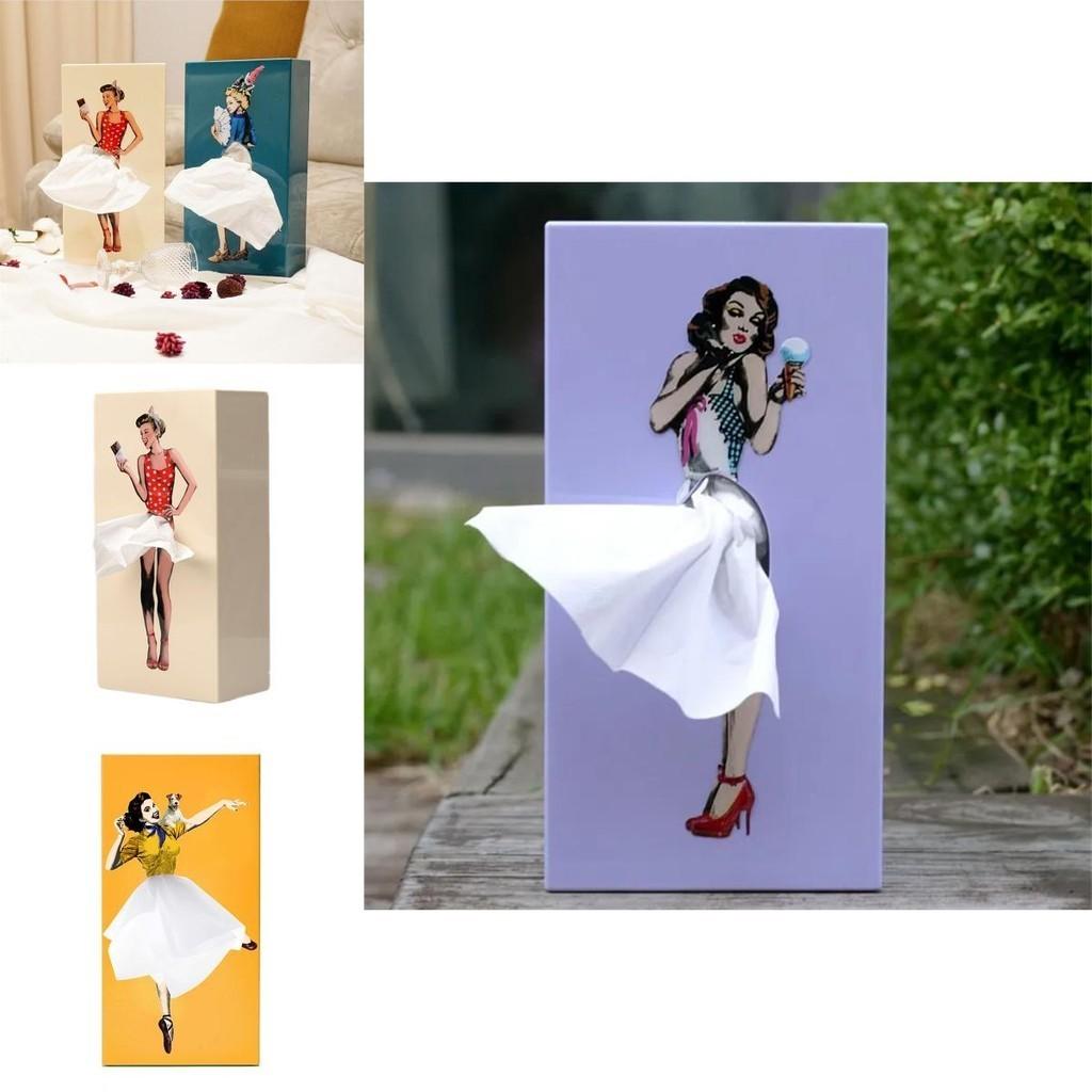 Charming Marilyn Monroe Skirt Girl Tissue Box Cartoon Decorative Paper Holder