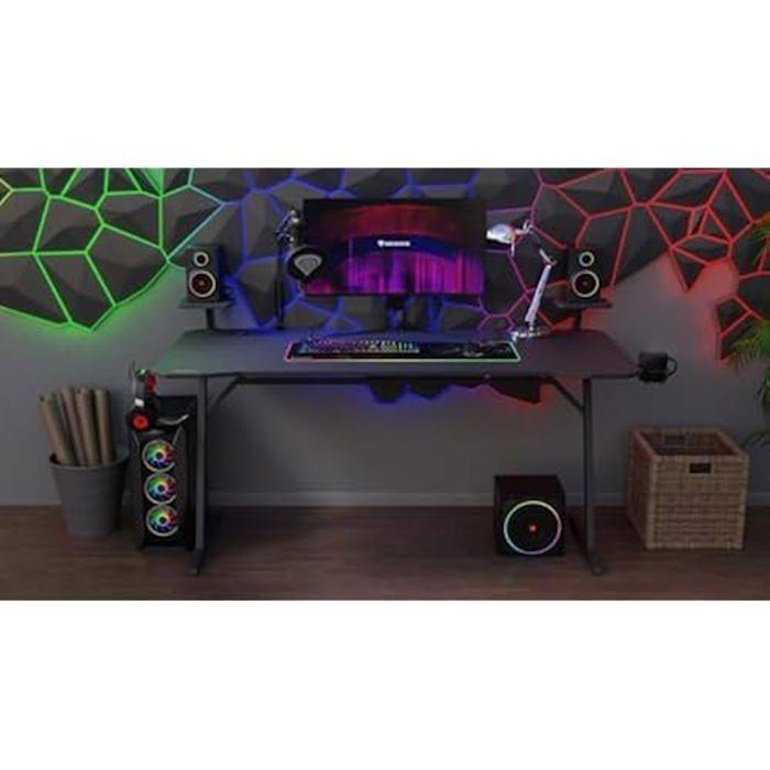 Table De Gaming - GENESIS - Holm 510 RGB - Noir Carbone - 160 X 75 Cm - Multicolore