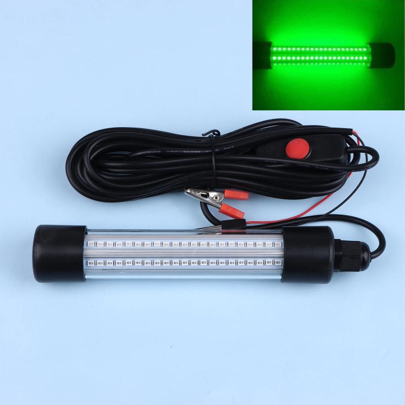 

12V Underwater Fish Lure Lamp Light Usb Led Fish Finder Light With 5M Line Raft For Night Fishing Parts зелёный
