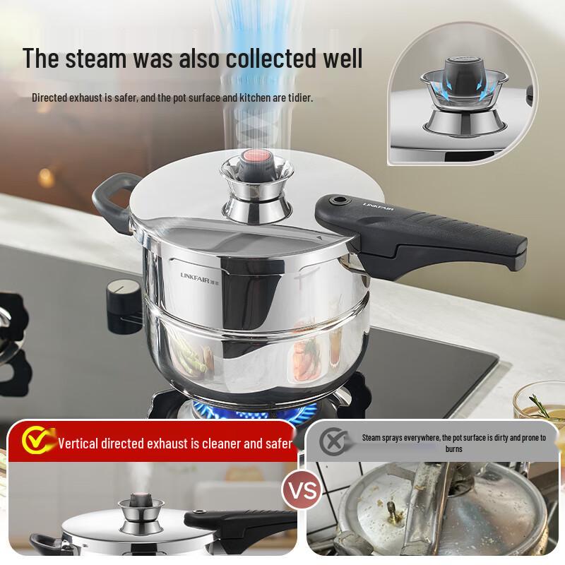 LINKFAIR 6L Stainless Steel Pressure Cooker