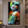 Graffiti Cool Girl Wall Art Poster Sexy Woman Abstract Trendy Mural Modern Home Decor Canvas Painting Pictures Print Decorations
