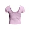 Under Armour Letter Print Slim Fit Round Neck Pullover Quick Dry Breathable Moisture Wicking Short Sleeve T-Shirt Women T-Shirt 1379156-543
