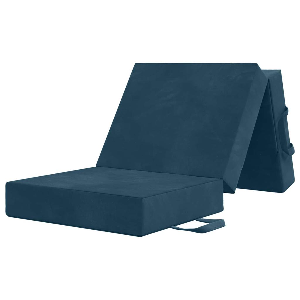 Folding Sofa Bed 75 x 63 x 45 cm Blue