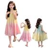 Robe de plage d'été 2026 pour filles à bretelles fines Dopamine - Tailles Moyenne et Grande