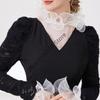Elegant Detachable Cuffs Lace Collar And Arm Sleeve Set For Women Ruched False Cuffs Sweater Blouse Wrist Warmers
