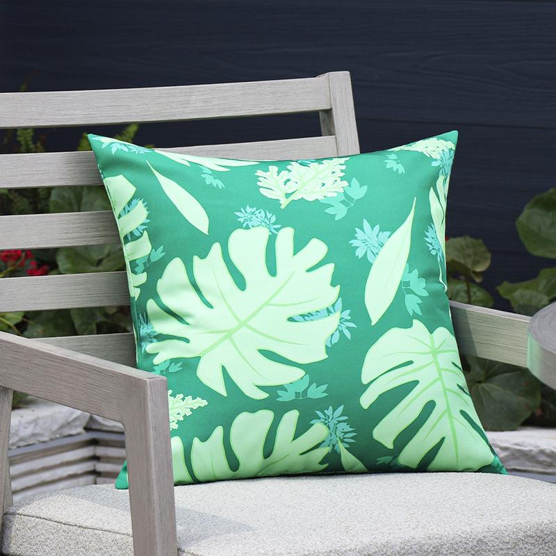 

Outdoor Waterproof Pillow Printed Cushion Chair Back Cushion Plant Flower Pillow Cushion Back Lumbar Pillow Soft Decoration pillowcase only